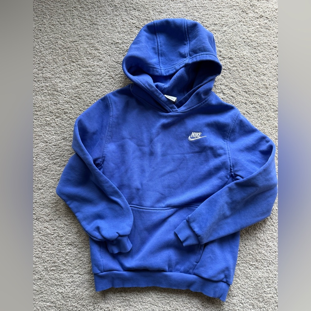 Boys Nike Royal Blue Hoodie Size Large
